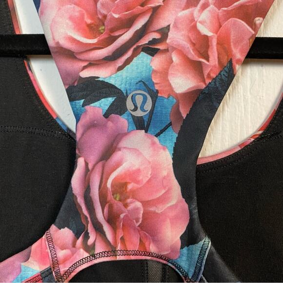 Lululemon Top Speed Secret Garden Sports Bra Size 8 - Picture 6 of 8